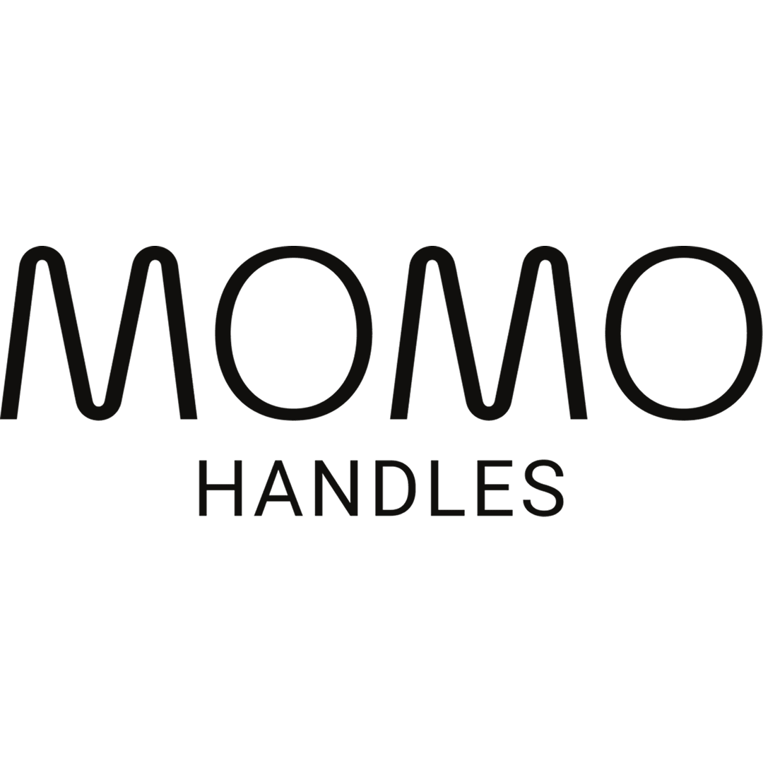 Momo Handles horizontal black logo.